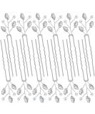 12-Piece Bridal Hair Pins Set - Pearl Crystal Hair Accessory for Wedding Party - Perfect for Bride, Bridesmaids, Flower Girls - Buy Online on SooperMarket.com