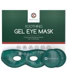 Medi Grade Cooling Reusable Gel Eye Mask with 2 x Cooling Eye Pads and Cooling Storage Bag - Reversible Eye Mask with Adjustable Straps - Buy Online on SooperMarket.com