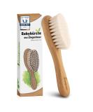 Lampox baby hair brush extra soft baby initial equipment newborn with soft goat hair milk scab baby hair brush baby care baby gift scalp care toddler baby accessories - Buy Online on SooperMarket.com