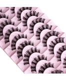 CNMTCCO False Eyelashes 10 Pairs Russian Strip Lashes Natural Fluffy Wispy D Curly Faux Mink Lashes Thick Short Soft Eyes Lash Reusable Fake Eyelashes Naturally - Buy Online on SooperMarket.com