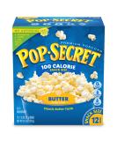 Pop Secret Microwave Popcorn, 100 Calorie Butter Flavor, 1.12 Oz Snack Bags(Total 13.44 oz), 1.12 Ounce (Pack of 12) - Buy Online on SooperMarket.com