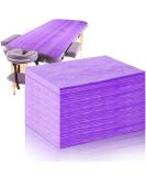 50-Pack 31x70 Inches Waterproof Disposable Bed Sheets - Purple Non-Woven Fabric for Spa, Beauty Salon, Hotels - Buy Online on SooperMarket.com