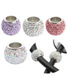 Bling Crystal Stethoscope Charms Set - Round ID Name Tags for Nurse RT Vet - Violet Kiss Crystal - Buy Online on SooperMarket.com