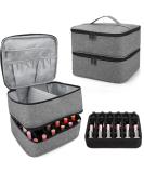 Movstriker Nail Polish Organiser Bag Double Layer Nail Varnish Storage Holds 30 Bottles and A Nail Lamp Traveling Nail Polish Storage Case Portable Nail Lipstick Beauty Tools Box(Grey) - Buy Online on SooperMarket.com