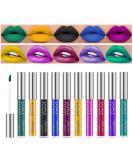 KYDA 10 Colors Lipstick  Matte Velvet&Glitter Metallic Colors  for Glossy Radiant&Full Matte Lip Gloss  Non-Stick Cup Long Wear Lip Glaze  High Pigmented Lipstick Cosmetic  by Ownest Beauty-SET B - Buy Online on SooperMarket.com