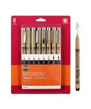 SAKURA Pigma Micron Fineliner Pens - Archival Black Ink Pens - Pens for Writing  Drawing  or Journaling - Assorted Point Sizes - 8 Pack Black 8 Count (Pack of 1) Ink Pen Set - Buy Online on SooperMarket.com