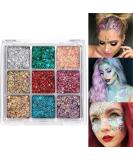 MIESCHER Colorful Glitter Eyeshadow Palette - 9 Shimmer Colors | Waterproof & Long Lasting Professional Eye Makeup - Buy Online on SooperMarket.com
