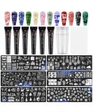 12PCS Christmas Nail Stamper Kit EBANKU 6 Colors Nail Stamping Gel Polish with 6pcs Nail Stamping Templates with Silicone Stamper & Scrapers Snowflakes Santa Trees Nail Plate Print Manicure Tool 0.08 ml (12er Pack) - Buy Online on SooperMarket.com