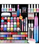 Saviland 60 PCS Dip Powder Nail Kit with Nail Drill | 30 Colors Dipping Powder Starter Kit for French Nail Art | Long-Lasting Formula | Keratin Infused | Manicure Set - Buy Online on SooperMarket.com