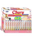 INABA Churu Cat Treats 60 Tubes Tuna Variety Box Grain-Free Squeezable Creamy Pure Cat Treat with Vitamin E & Taurine - Buy Online on SooperMarket.com