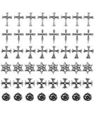 Shop Wakihong 60 Pcs Cross Nail Art Earrings - DIY Goth Nail Charms & Accessories for Stunning Manicure Decorations | Antique Silver - Buy Online on SooperMarket.com