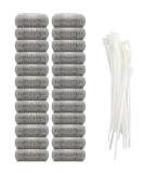 Stainless Steel Washing Machine Lint Traps Set with 24 Cable Ties - 24 Pieces - Buy Online on SooperMarket.com