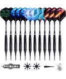 WIN.MAX Darts Plastic Tip - Soft Tip Darts Set - 12 Pcs 18 Gram with 100 Extra Dart Tips 12 Flights Flight Protectors and Wrench for Electronic Dart Board black - Buy Online on SooperMarket.com
