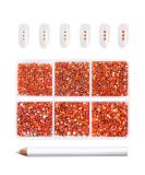 Beadsland 7200PCs flatback rhinestones clear street stones nail gemstones round crystal rhinestones for handicrafts mixed 6 sizes with wax pencil kit SS3-SS10 orange - Buy Online on SooperMarket.com