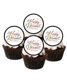 24 PRECUT Happy Retirement Edible Cupcake Decorations Theme #2 Premium Thickness SWEETENED Vanilla Wafer Card Cupcake Toppers - Cake Decorations - Buy Online on SooperMarket.com
