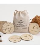 Prinzental 40 Milestone Cards for Pregnancy | Engraved Wooden Photo Cards | Perfect for 9 Months (German) - International Shipping Available - Buy Online on SooperMarket.com