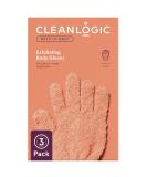 Cleanlogic Exfoliating Gloves - Reusable Body Exfoliator for Smooth, Clean Skin - Boost Circulation and Lymphatic Drainage - 3 Pairs - Buy Online on SooperMarket.com