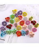 Fishdown 30 Pcs Glitter Hair Ties for Girls - Sparkly Ponytail Holders for Toddlers with Rhinestone Sequin Designs - Cute Cartoon Hair Accessories for Kids - Buy Online on SooperMarket.com