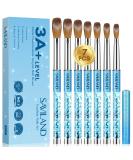 Saviland Acrylic Nail Brush Set - High Quality Synthetic Bristles with Blue Mermaid Princess Handle, 7 Sizes for Acrylic System Application - Size 4# to 16# - Blue 01 - Buy Online on SooperMarket.com
