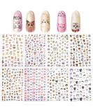 PHOGARY Cat Nail Stickers - 8 Sheets Nail Art Decals for Women & Girls | Perfect for False Nails & Manicure Gifts - International Shipping Available - Buy Online on SooperMarket.com