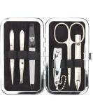 Buy Three Swords Lucca 6-Piece Nail Care Set | Manicure & Pedicure Set in Leather Gift Box - Black | Skin Scissors Tweezers Nail Clipper & File - Buy Online on SooperMarket.com