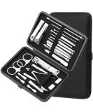 20-Piece Stainless Steel Manicure & Pedicure Kit with Travel Case - Buy Online on SooperMarket.com