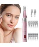 Microneedling Pen 9-Speeds PELCAS Dermapen 0-2.5mm Adjustable with 12 Pcs Cartridges Type-C Rechargable Electric Derma Roller with LCD Screen for Anti-Aging Skin Care Wrinkle Stretch Marks Hair Loss 5 Count (Pack of 1) - Buy Online on SooperMarket.com