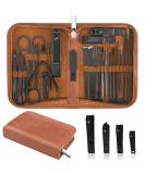 Manicure Set Professional Nail Clipper Kit-26 Pieces Stainless Steel Manicure Kit nail Care Tools With Luxurious Travel Case - Buy Online on SooperMarket.com