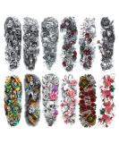 Pinone Full Arm Temporary Tattoo Set - 12 Sheets - L19xW7 - Men & Women - Buy Online on SooperMarket.com
