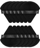 BEAKEY 12pcs Powder Puffs for Face Powder Triangle Makeup Puff for Loose & Cosmetic Foundation, Wedge Shape Velour Cosmetic Sponge for Contouring, Beauty Tools All Black - Buy Online on SooperMarket.com