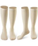 Cambivo compression stockings women and men 2 pairs compression socks support stockings for running sports flight travel cycling S-M beige - Buy Online on SooperMarket.com