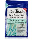 Dr Teal's Pure Epsom Salt, Clarify & Smooth with Witch Hazel & Aloe Vera, 3lbs - Buy Online on SooperMarket.com