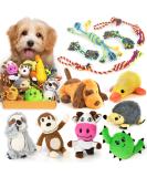 12 pieces squeak dog toys teeth cute plush toy packaging natural cotton puppy rope / chicken tool for puppies pet toys for - Buy Online on SooperMarket.com