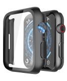 Misxi 2 Pack Hard PC Case with Tempered Glass Screen Protector Compatible with Apple Watch Series 8 Series 7 45mm Ultra-Thin Scratch Resistant Overall Protective Cover for iWatch S8 / S7 Black 45mm Black(2-Pack) - Buy Online on SooperMarket.com