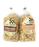 Carba-nada Reduced Carb Fettuccine Pasta Bundle Of Two 10 Ounces Bags: One Egg and One Garlic Roasted Fettuccine - Buy Online on SooperMarket.com