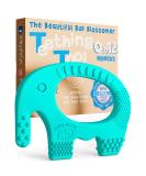Bite toys for babies - Bpafreies silicone toys - cute easy to keep soft and highly effective.Elephant bite ring - unique bite rings for 0 6 6 12 months boy or girl dark mint green - Buy Online on SooperMarket.com