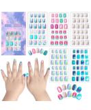 Siusio 120pcs Children Acrylic Fake Nails - Press On Glitter Gradient Nail Art Kits for Girls - Mermaid Beach Series - Buy Online on SooperMarket.com