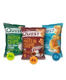 Quest Nutrition Protein Chips Variety Pack, (BBQ, Cheddar & Sour Cream, Sour Cream & Onion), High Protein, Low Carb, 1.1 Ounce (Pack of 12) - Buy Online on SooperMarket.com