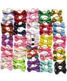 Chenkou Craft 50pcs/25pairs Puppy Yorkie Dog Hair Bows with Rubber Band Pet Grooming Products Mix Colors Varies Patterns Pet Hair Bows Dog Accessories - Buy Online on SooperMarket.com