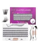 120 Cluster Lash Extension Kit with Tweezers and Lash Bond - 10-16mm C/D Curl | OP17 - Buy Online on SooperMarket.com