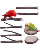 Deloky 8 PCS Natural Wood Bird Perch Stand-Wooden Parrot Perch Stand-Perch Platform Cage Accessories for Parrotlets Budgies Cockatiels Parakeets Lovebirds - Buy Online on SooperMarket.com
