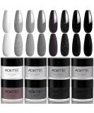 Aokitec 8 Colors Dip Powder Nail Kit White Black Dip Powder Set Glitter Nail Dip Powder French Nail Art Powder Pro Collection System for Manicure Starter Salon Home DIY No Nail Lamp Needed 8 Colors City Beauty - Buy Online on SooperMarket.com
