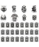 Craftshou 32 Pieces Viking Beard Beads with Norse Runes - Hair & Dreadlocks Beads for Jewelry Making and DIY Braiding Hair - Buy Online on SooperMarket.com