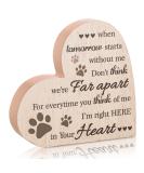 Maitys Pet Memorial Gifts Bereavement Remembrance Gifts for Loss of Dog Cat Sympathy Condolence Gifts Heart Shaped Wood Sign When Tomorrow Starts Without Me Wooden Plague for Table Desk Decor - Buy Online on SooperMarket.com