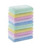 NBLJF Multicolor Small Washcloths Set 10 Pack - Soft & Absorbent Baby Bath Towels 10'' x 10'' - Ideal for Newborns, Face Cloths, Kitchen, Bathroom - Multi-Purpose Fingertip Towels - Buy Online on SooperMarket.com