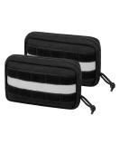 Oneigris feed bag for dogs 2 pieces large space moll feed bag Dog training with reflective stripes Suitable for tactical dog harness training walking in black - Buy Online on SooperMarket.com