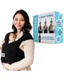 Baby K'tan Original Baby Wrap Carrier - Black, Medium Size for Women 10-14 & Men 39-42 - No Rings or Buckles - Carry Newborn up to 35 lbs - Buy Online on SooperMarket.com