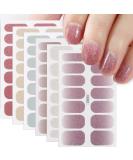 6 Sheets Glitter Full Wraps Nail Stickers Nail Polish Sticker Glitter Pink Self-Adhesive Waterproof Nail Art Decals Manicure Nail Tips DIY Nail Decorations for Women Girls Nail Design - Buy Online on SooperMarket.com