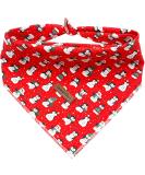 Lionheart Glory Dog Haller Washable Soft Cotton Christmas Neckerchief for Large Dogs Adjustable Red Kerchief Square Towel | 1 Pack with Penguin Design - Buy Online on SooperMarket.com
