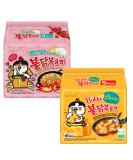 Samyang Hot Spicy Chicken Ramen Noodle Combo (Carbonara 5 Packs & Cheese 5 Packs) - Buy Online on SooperMarket.com